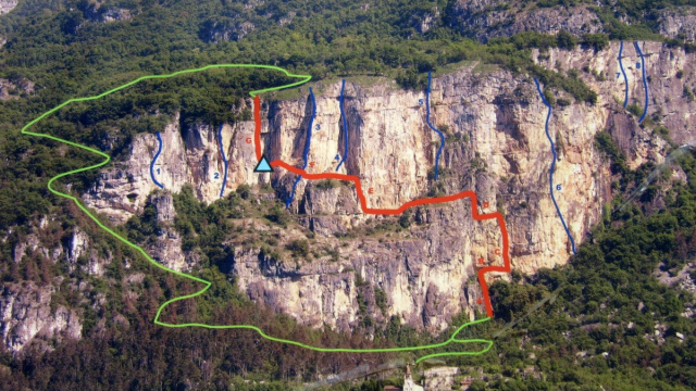 Ferrata Mori &ndash; Santuario Montalbano  Itinerari trekking &copy; Creative Commons