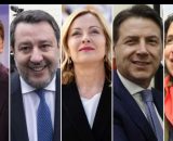Matteo Renzi, Matteo Salvini, Giorgia Meloni, Giuseppe Conte ed Elly Schlein (&copy; Facebook)