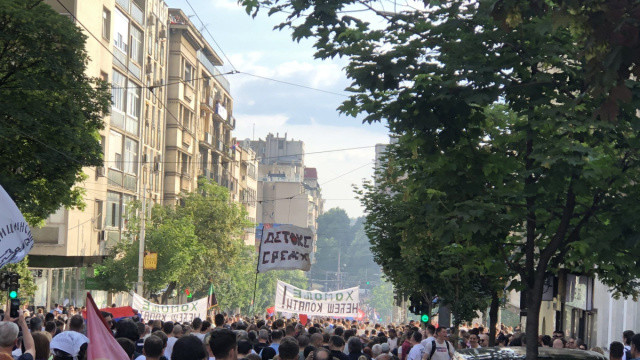 Grande protesta studentesca a Slavija, a Belgrado: incidenti al ... &copy; Creative Commons