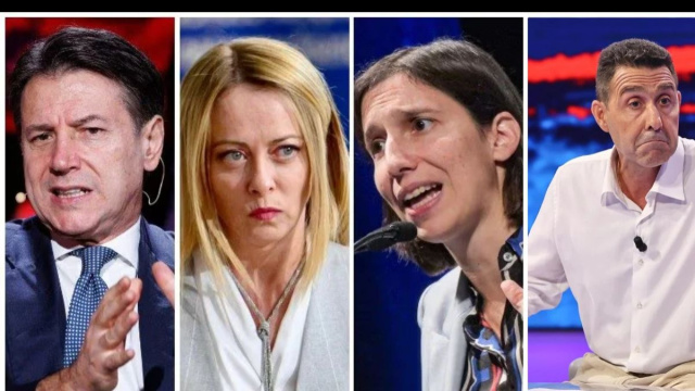 Giuseppe Conte, Giorgia Meloni, Elly Schlein, Roberto Vannacci (&copy; Facebook)