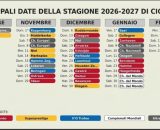 Il calendario del ciclocross 2026-27