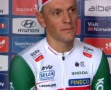 Giovanni Lonardi in maglia Polti Visit Malta - &copy; Screenshot Eurosport