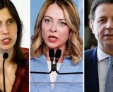 Elly Schlein, Giorgia Meloni e Giuseppe Conte (&copy; Facebook)