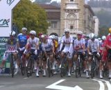 La protesta dei corridori al Lombardia - &copy; Screenshot Eurosport