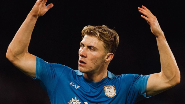 Rasmus Hojlund, attaccante del Napoli. Foto &copy; Napoli