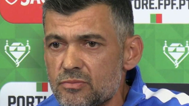 S&eacute;rgio Concei&ccedil;&atilde;o, manager of FC Porto, in a press conference after winning the 2022-23 Ta&ccedil;a de Portugal.