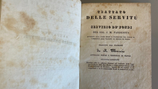 Antico Libro Trattato delle servitu Jean-Marie Pardessus Mercurio ... &copy; Creative Commons