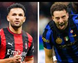 Goncalo Ramos, attaccante del Milan. Foto &copy; Milan. Carlos Augusto, laterale dell'Inter. Foto &copy; Inter