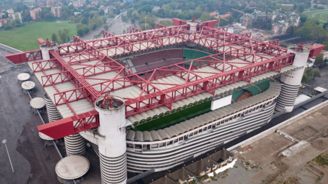 Vista aerea del Meazza, ottobre 2022