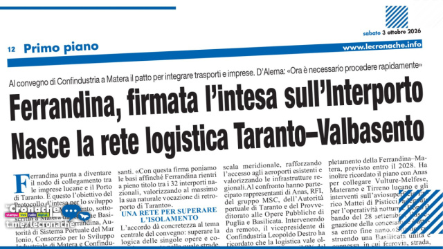 INTERPORTO FERRANDINA, C'&Egrave; L'INTESA &copy; Creative Commons
