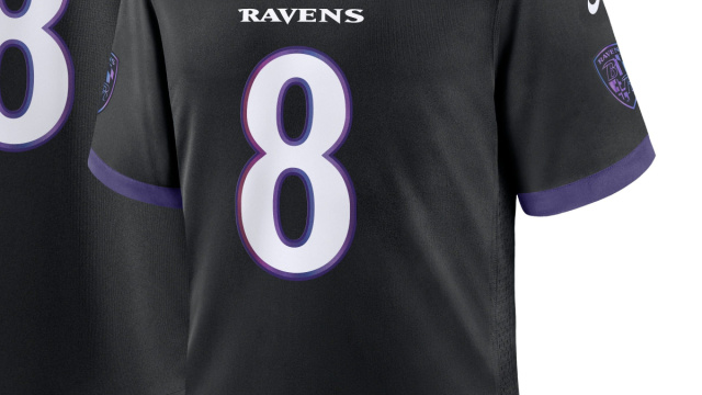 Maglia da gioco alternativa nera da uomo Nike Lamar Jackson dei ... &copy; Creative Commons