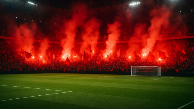 Tifosi allo stadio @ Immagine I.A.