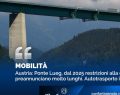 Lavori sul Ponte Lueg: una corsia e stop notturno ai mezzi pesanti