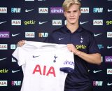 Lucas Bergvall, centrocampista del Tottenham. Foto &copy; Tottenham