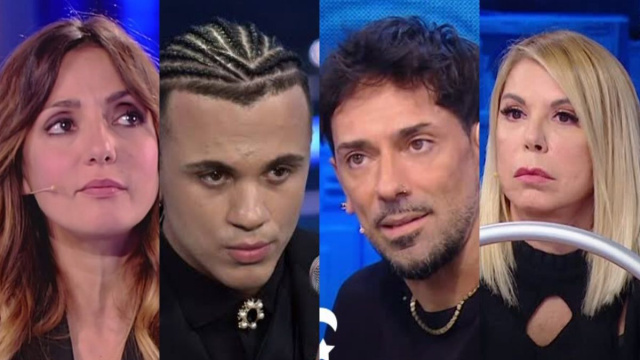 Ambra Angiolini, Samurai Jay, Emanuel Lo e Anna Pettineli - screenshot &copy; Canale 5 / &copy; Rai