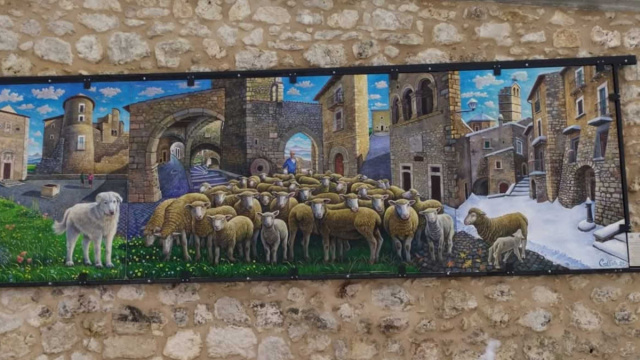 Castel del Monte: "pecore e pastore abruzzese", un dipinto tra ... &copy; Creative Commons