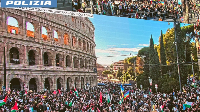 Scontri al termine del corteo Pro Pal: 41 feriti tra le forze dell ... &copy; Creative Commons