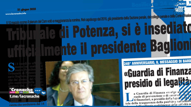 TRIBUNALE DI POTENZA, SI &Egrave; INSEDIATO UFFICIALMENTE IL PRESIDENTE ... &copy; Creative Commons