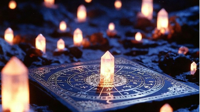 Una combinazione di luci e carte astrali per l'Oroscopo