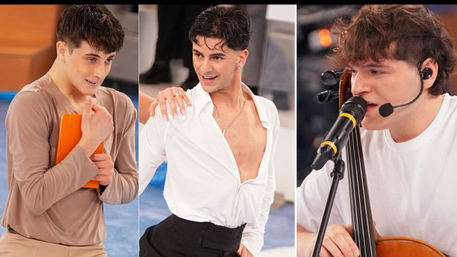 In foto Emiliano, Alex e Michele di Amici &copy; Mediaset