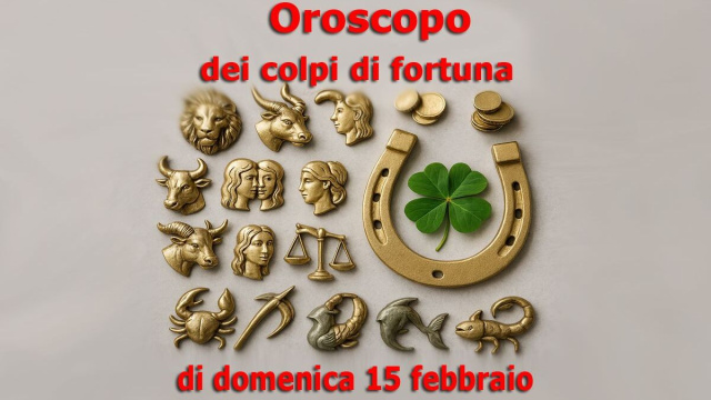 Locandina per l'oroscopo dei colpi di fortuna del 15 febbraio - &copy; Pixabay IA.