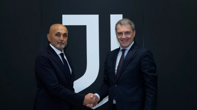 Luciano Spalletti e Damien Comolli. Foto &copy; Juventus
