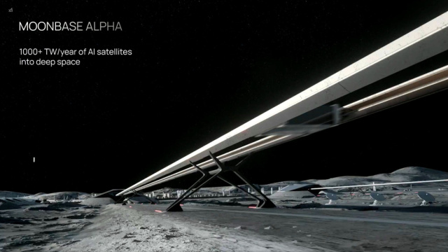 SpaceX mass driver at Moonbase Alpha  human Mars &copy; Creative Commons