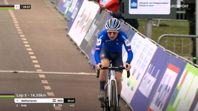 Filippo Fontana, unico elite azzurro ai Mondiali di ciclocross - &copy; Screenshot Eurosport
