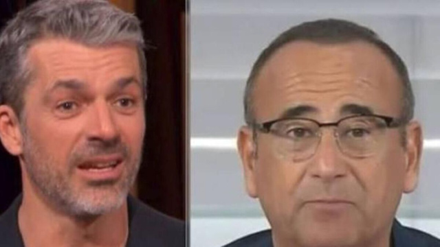 Luca Argentero e Carlo Conti, Sanremo.