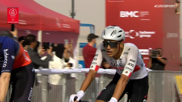 La vittoria di Del Toro nella prima tappa dell'UAE Tour - &copy; Screenshot Eurosport