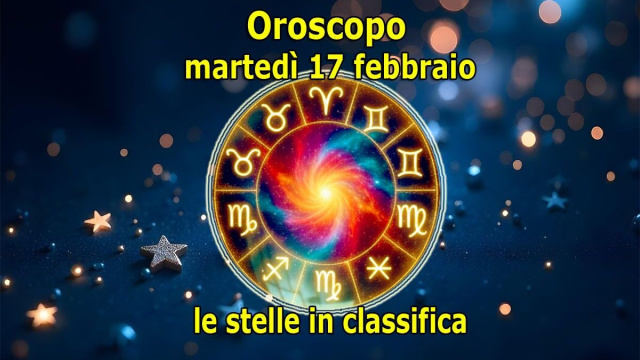 Locandina per l'oroscopo di marted&igrave; 17 febbraio e classifica - &copy; Copilot IA.