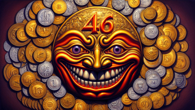 Numero 46 della Smorfia napoletana, &lsquo;e denare, per i Pesci. &copy; Immagine creata con Dall-E