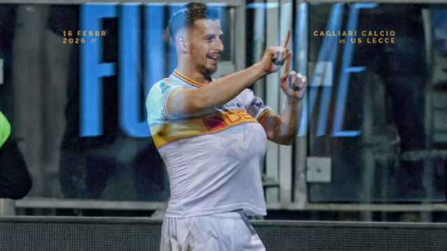 Il post su Instagram del Lecce per celebrare la vittoria contro il Cagliari.