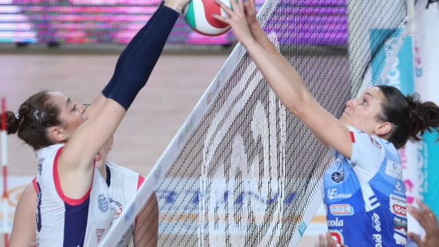 Novara-Scandicci Volley &copy; Pagina Facebook ufficiale Lega Pallavolo Serie A Femminile