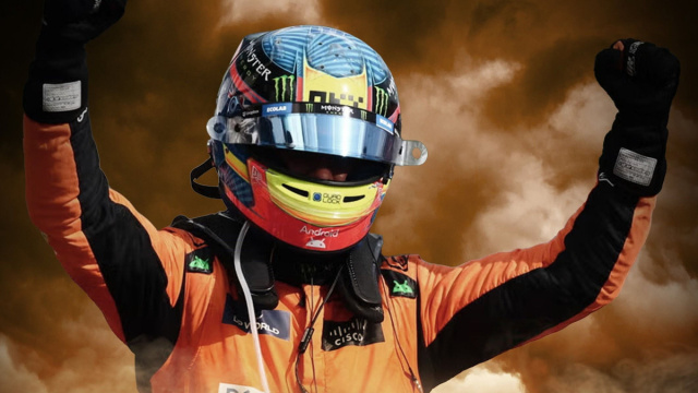 Oscar Piastri F1 2024 Vincitore del GP d'Ungheria - Poster A4 o A3 ... &copy; Creative Commons