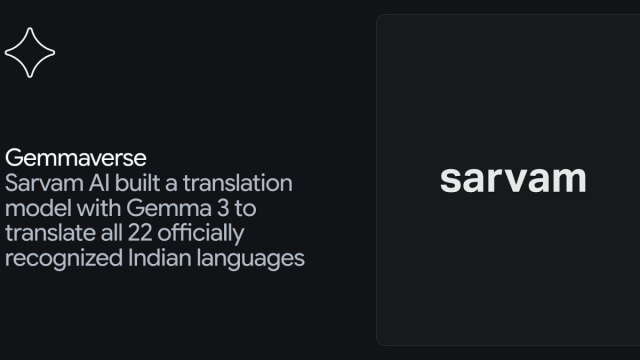 Sarvam AI built a translation model with Gemma 3 to translate all ... &copy; Creative Commons