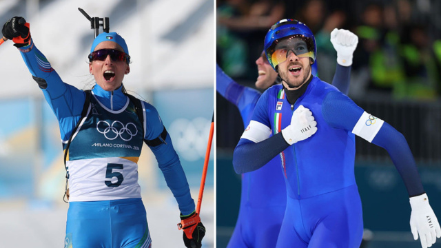 Lisa Vittozzi e Davide Ghiotto portabandiera dell'Italia alla ... &copy; Creative Commons