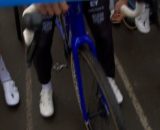 Thibau Nys alla partenza dei Mondiali di ciclocross - &copy; Screenshot Eurosport