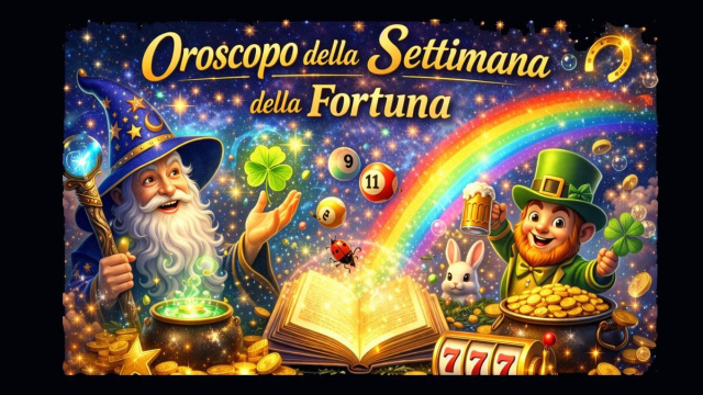Locandina per l'oroscopo della fortuna settimanale - &copy; Pixabay IA.