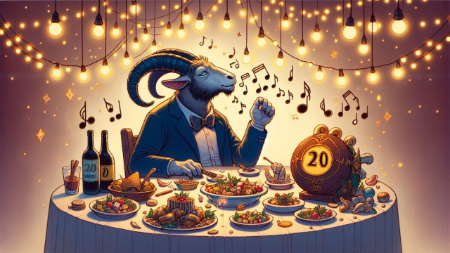 Numero 20 della Smorfia napoletana, 'a festa. &copy; Immagine creata con Dall-E