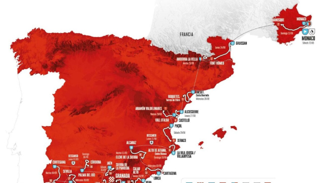 Vuelta a Espa&ntilde;a 2026, presentato il percorso (Tutte le Altimetrie ... &copy; Creative Commons