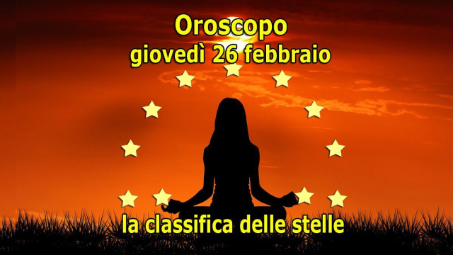 Locandina per l'oroscopo di gioved&igrave; 26 febbraio 2026 - &copy; Roberta Carsoli.