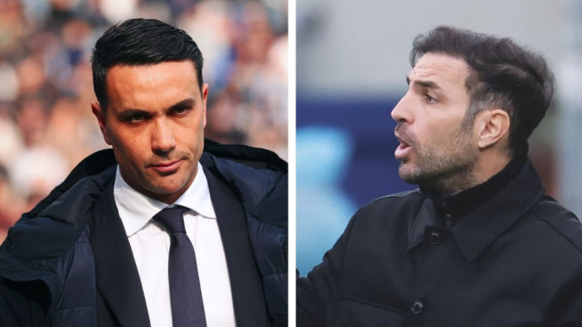 Raffaele Palladino, allenatore dell'Atalanta. Foto &copy; Atalanta. Cesc Fabregas, allenatore del Como. Foto &copy; Como