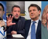 Matteo Salvini, Roberto Vannacci, Giuseppe Conte e Giorgia Meloni (&copy; Facebook)