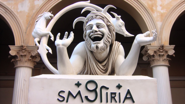 Numero 19 della Smorfia napoletana, 'a resata, abbinato al Sagittario. &copy; Immagine creata con Dall-E