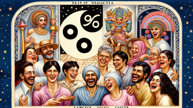Numero 19 della Smorfia napoletana, 'a resata, dedicato al Cancro. &copy; Immagine creata con Dall-E