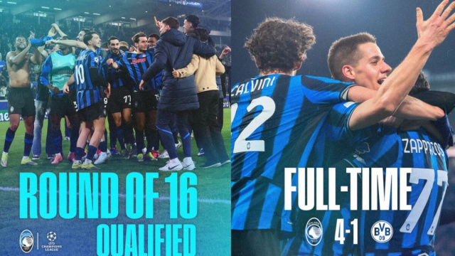 I post Instagram dell'Atalanta per festeggiare la qualificazione.