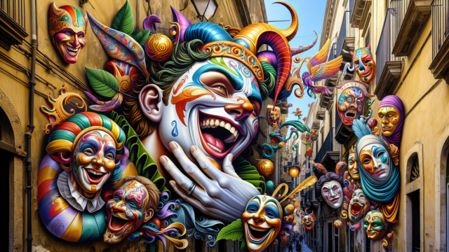 Numero 19 della Smorfia napoletana, 'a resata, Sagittario. &copy; Immagine creata con Dall-E