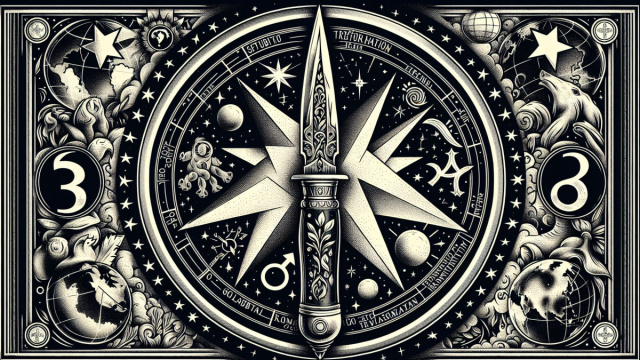 Numero 41 della Smorfia napoletana, 'o curtiello, Sagittario. &copy; Immagine creata con Dall-E