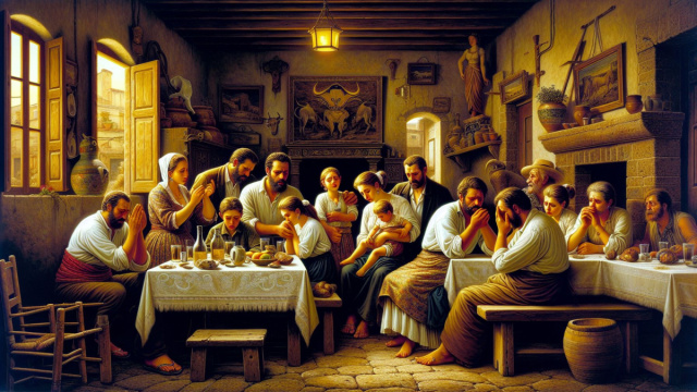 Numero 65 della Smorfia napoletana, 'o chianto. Toro. &copy; Immagine creata con Dall-E